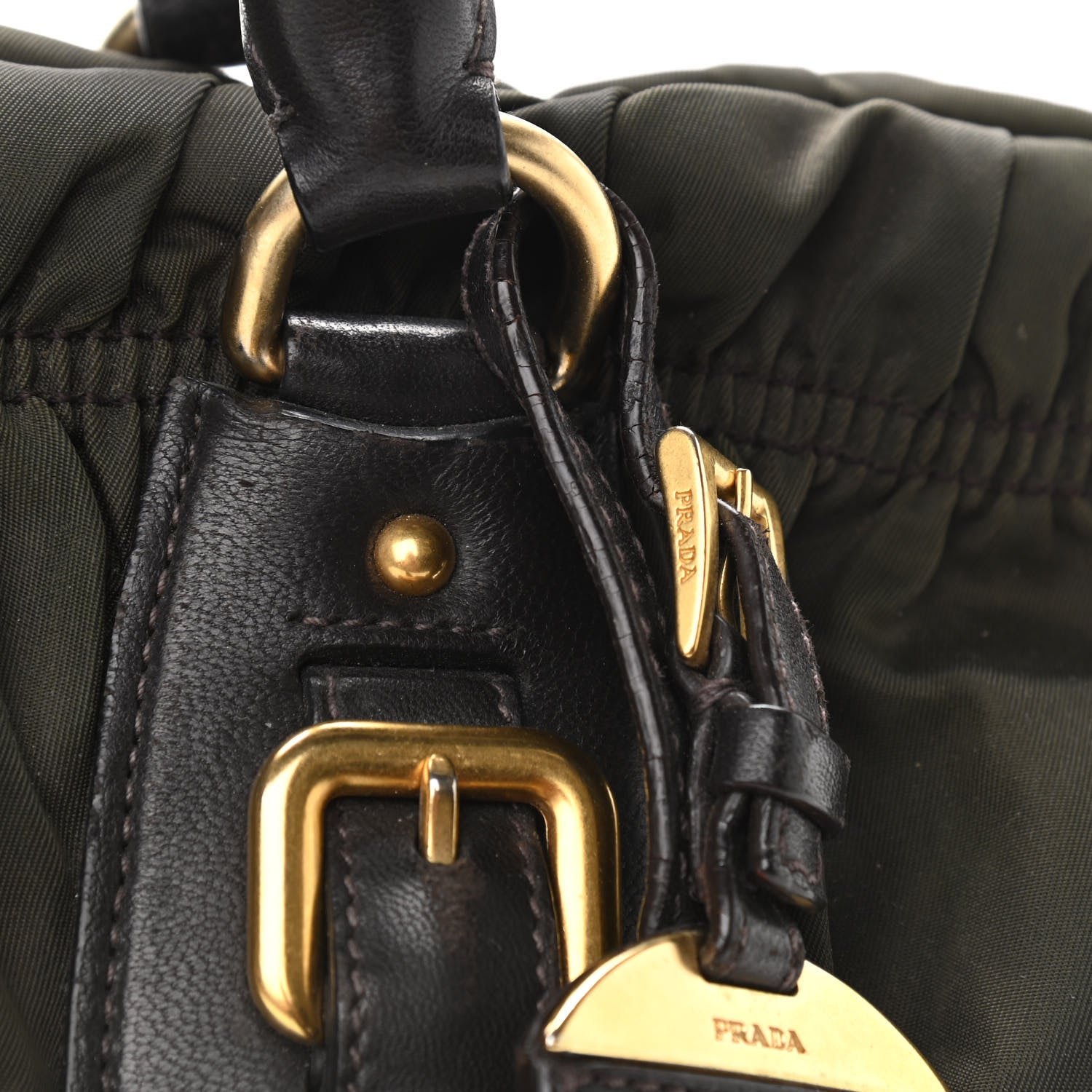 Prada Tessuto Nylon Gaufre Shopping Satchel Fumo 9 of 14