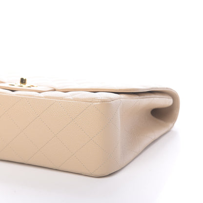 Chanel Caviar Quilted Jumbo Single Flap Beige Clair 9 of 11