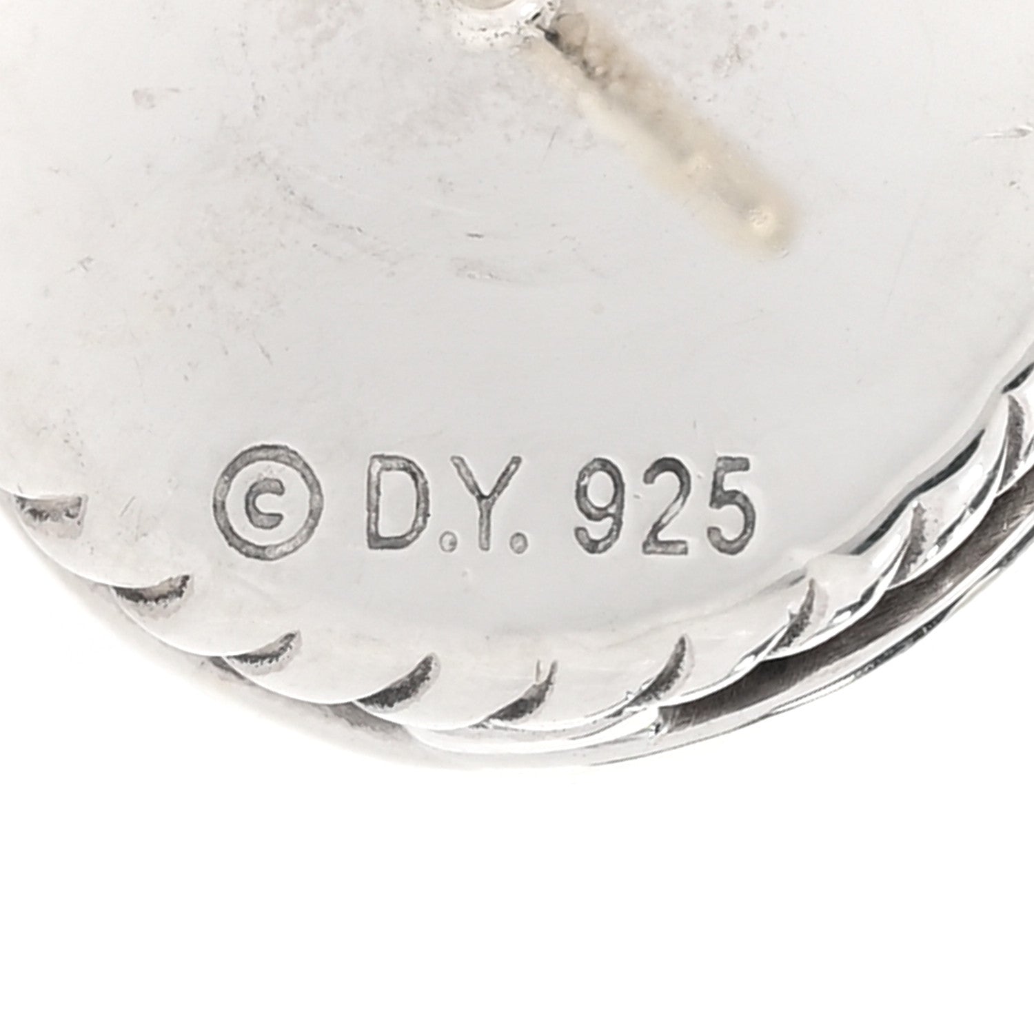 David Yurman Sterling Silver Diamond Prasiolite 8mm Cerise Earrings 4 of 4