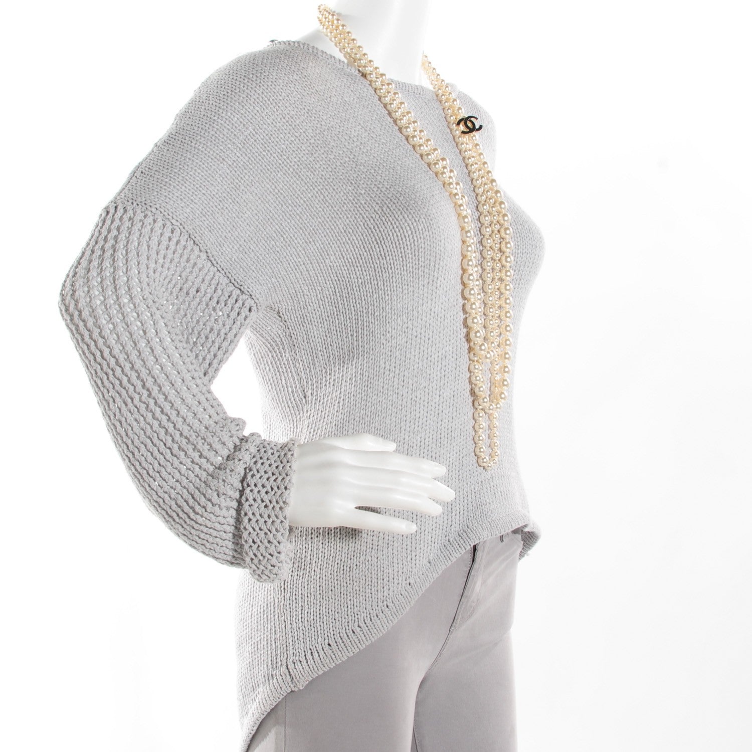 Chanel Pearl Multistrand CC Long Necklace Gold 2 of 4