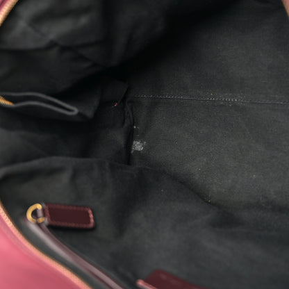 Alexander McQueen Pebbled Calfskin Small Skull Padlock Zip Around Tote Dark Pink 12 of 19