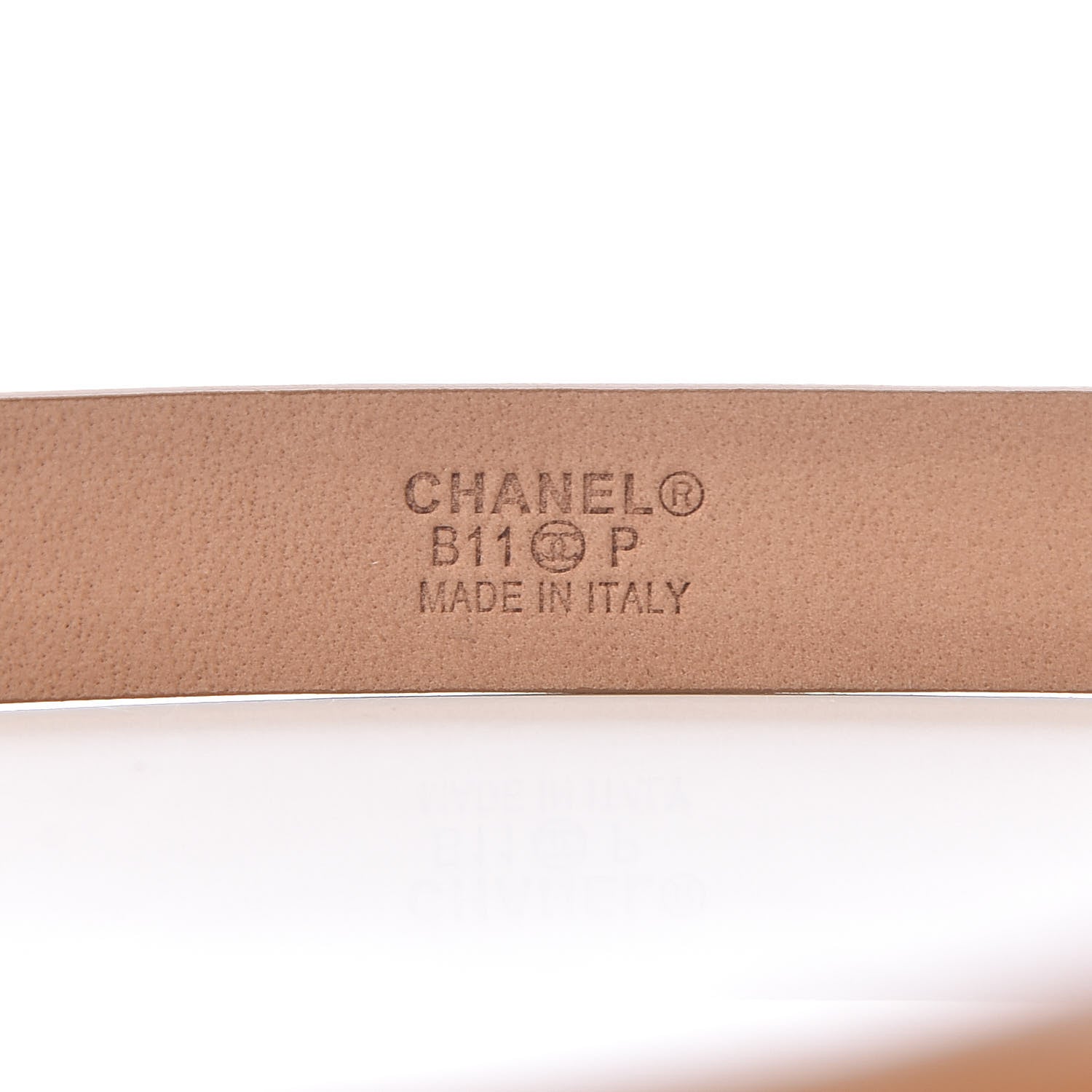 Chanel Patent CC Logo Skinny Belt 95 38 Beige 4 of 12