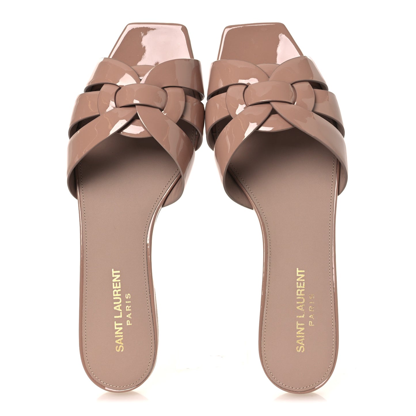 Patent Tribute 05 Slide Sandals 38.5 Nude