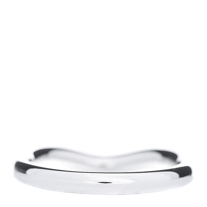 Tiffany Platinum Diamond Elsa Peretti Curved Wedding Band Ring 48 4.5 4 of 6