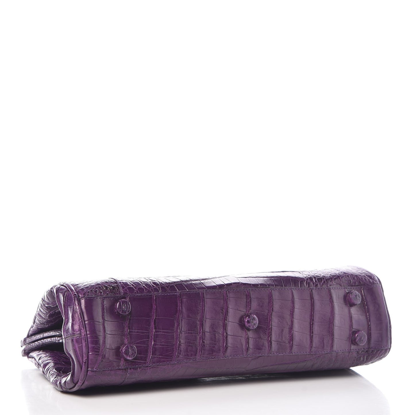 Crocodile Small Satchel Purple