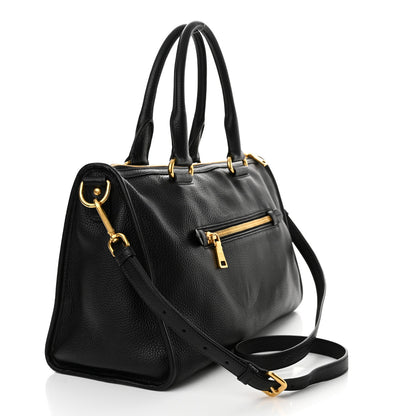 Prada Vitello Daino Shopping Satchel Black 3 of 11