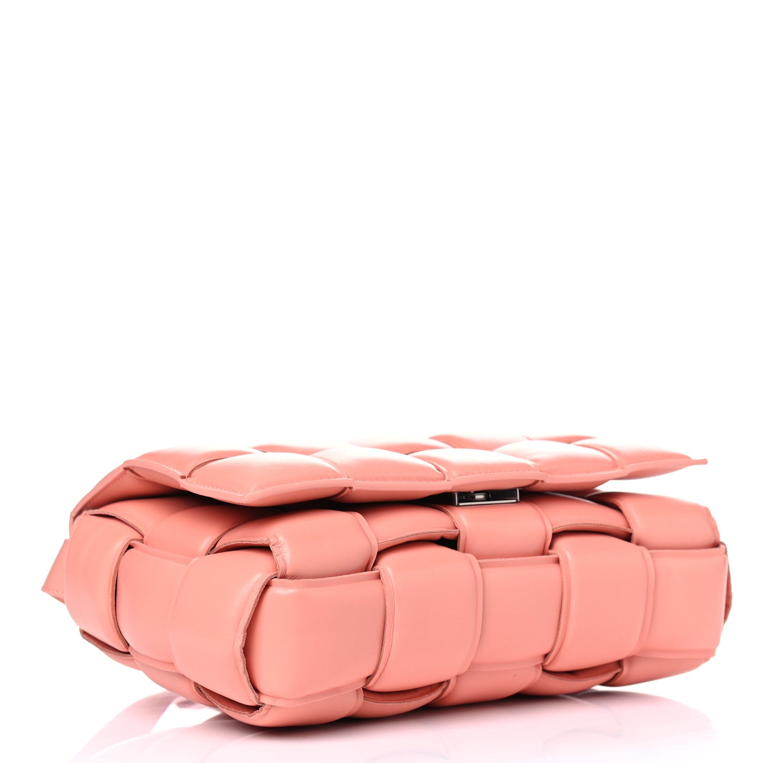 Bottega Veneta Nappa Maxi Intreccio Padded Cassette Crossbody Bag Peachy 4 of 8