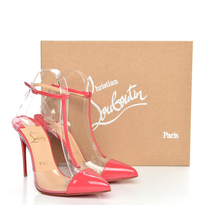 Christian Louboutin Patent PVC Nosy 100 Pumps 37.5 Begonia 7 of 7