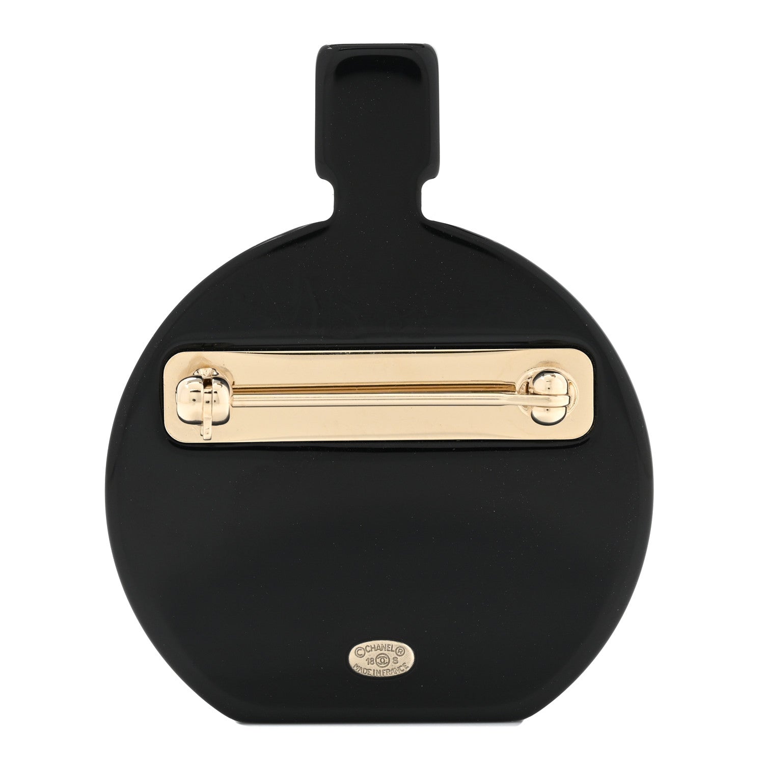 Chanel Resin Glitter Coco Chanel Brooch Black Multicolor 3 of 5