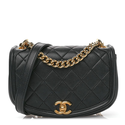 Chanel Calfskin Quilted Small Underline Flap Black 1 of 11