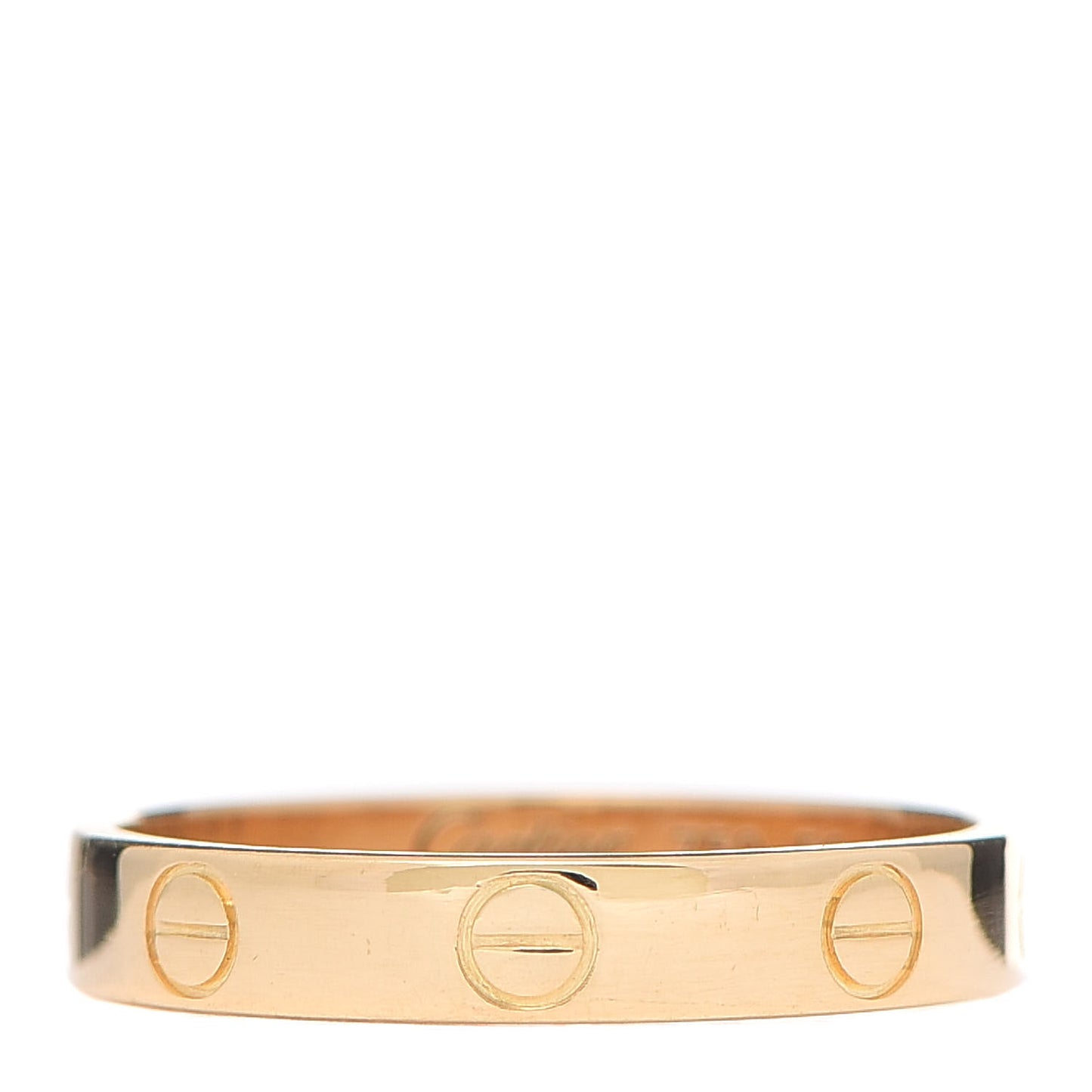 18K Yellow Gold 3.5mm LOVE Wedding Band Ring 56 7.5