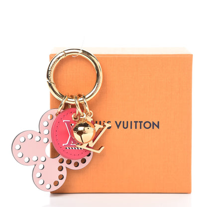Louis Vuitton Monogram Fetish Flower Perforated Bag Charm Pink 3 of 3
