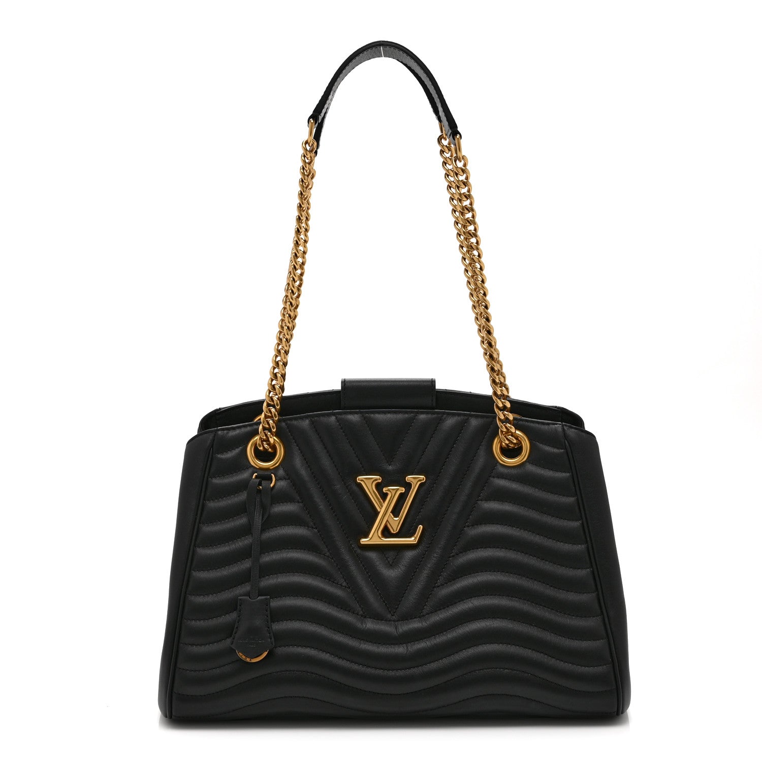 Louis Vuitton Calfskin New Wave Chain Tote Black 1 of 9
