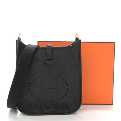Hermes Taurillon Clemence Evelyne TPM Black 11 of 11