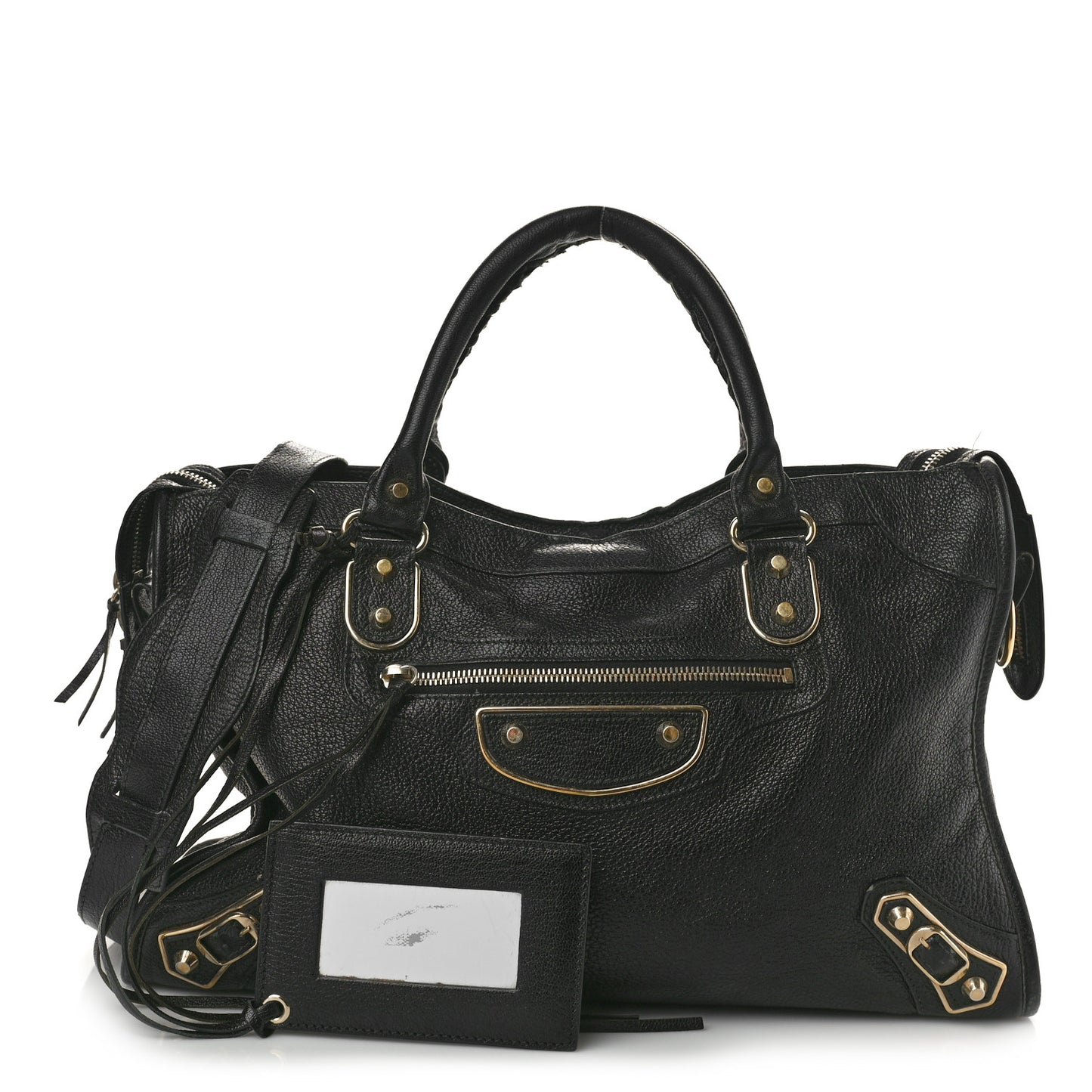 Chevre Gold Metallic Edge Hardware City Black