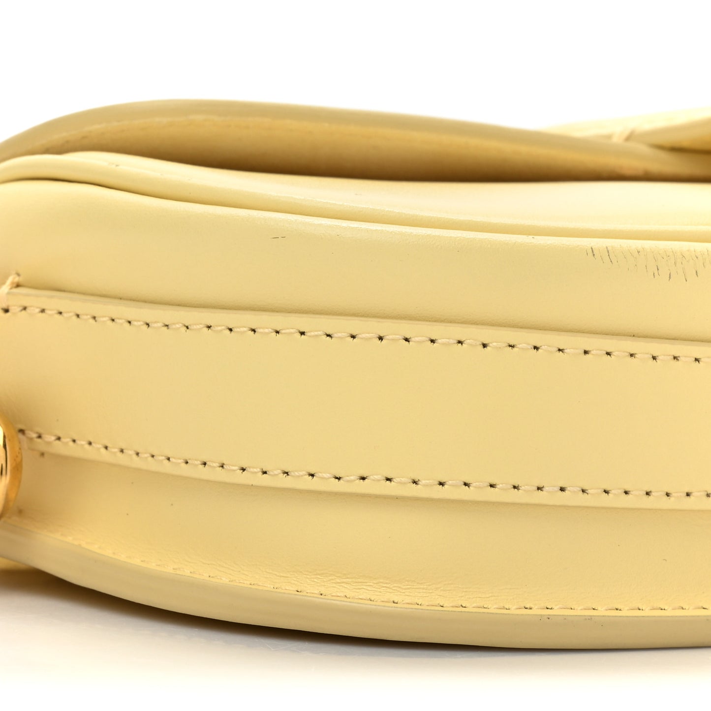Box Calfskin East West Bobby Bag Pale Yellow