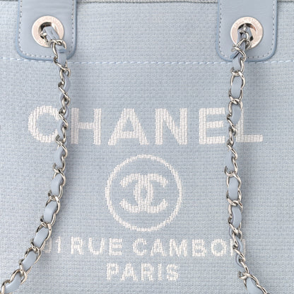 Chanel Mixed Fibers Small Deauville Tote Light Blue 8 of 11
