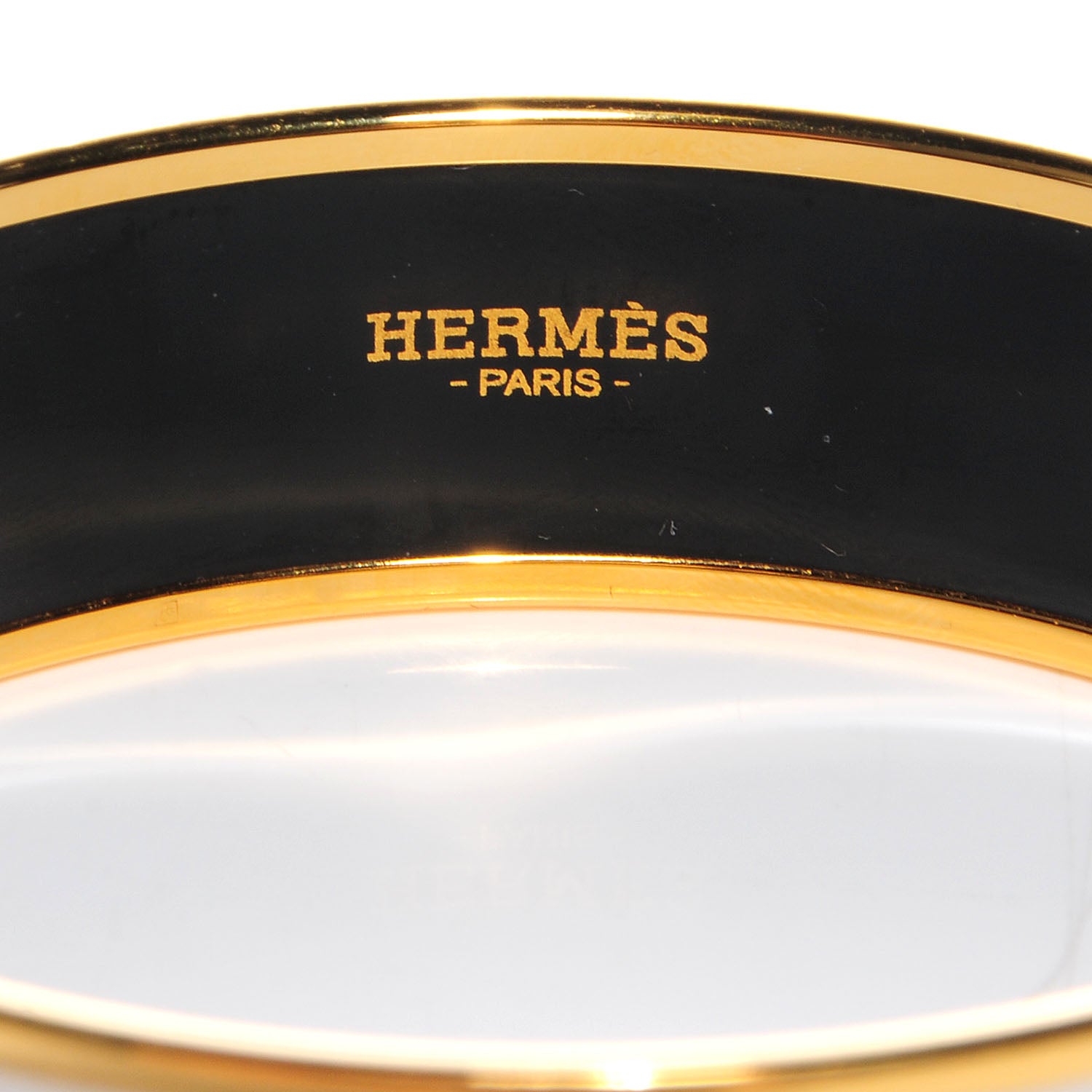 Hermes Enamel Printed Wide Balcons du Guadalquivir Bracelet 65 White 4 of 5
