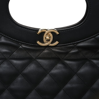 Chanel Lambskin Quilted Large 31 Shopping Bag Black 7 of 9