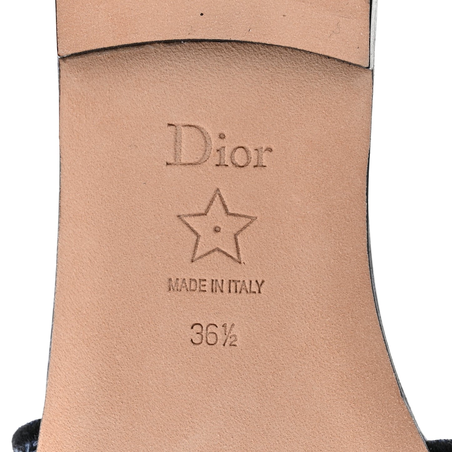 Canvas Dior Embroidered Dway Flat Slide Sandals 36.5 Navy Blue