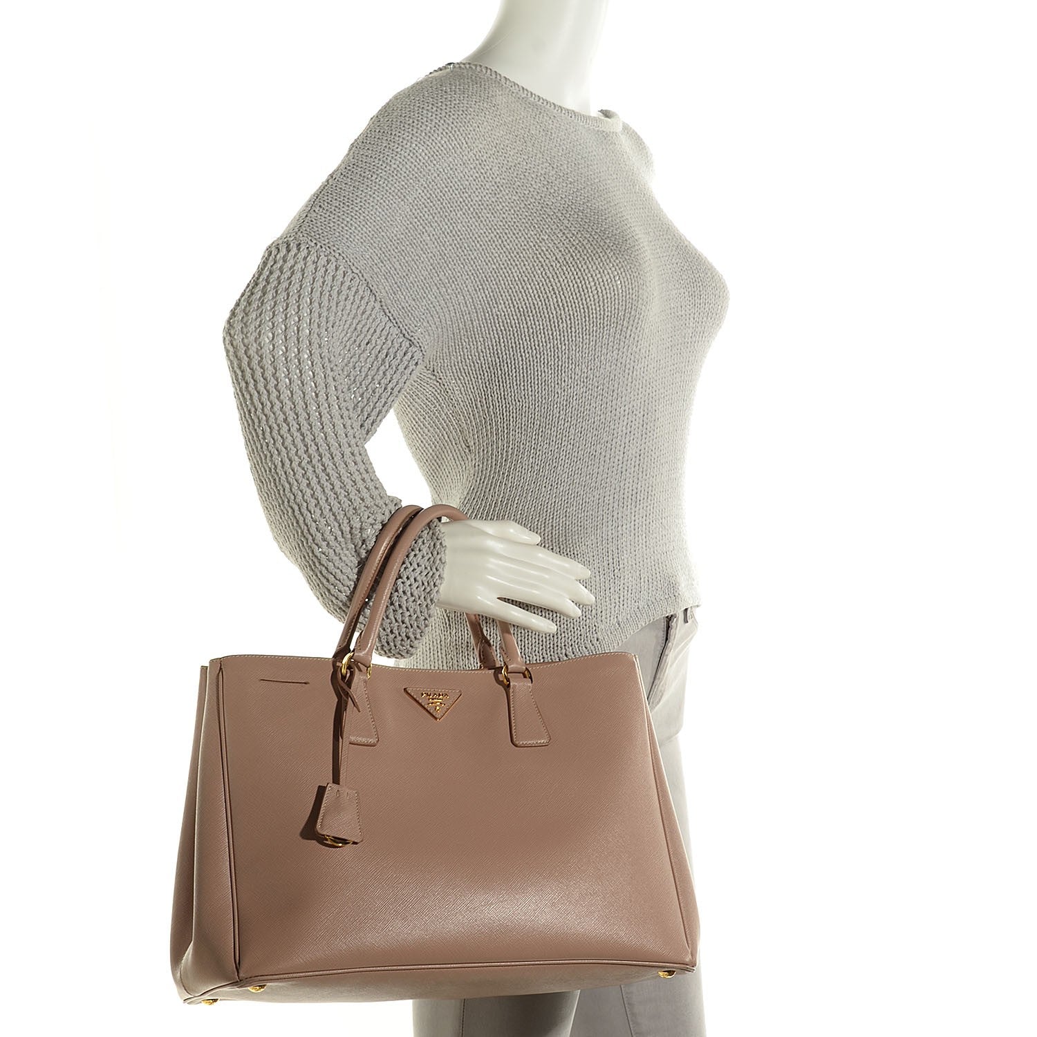 Prada Saffiano Lux Large Tote Cammeo 2 of 9