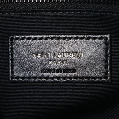 Saint Laurent Calfskin Y Quilted Monogram Monochrome Large Loulou Chain Satchel Black 6 of 10