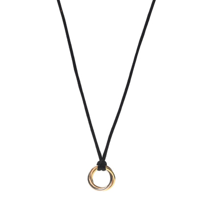 Cartier 18K Pink Yellow White Gold Trinity Cord Necklace 1 of 5