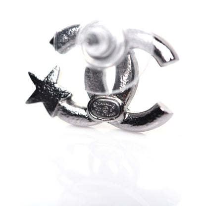 Chanel Crystal CC Starfall Earrings Silver 3 of 6