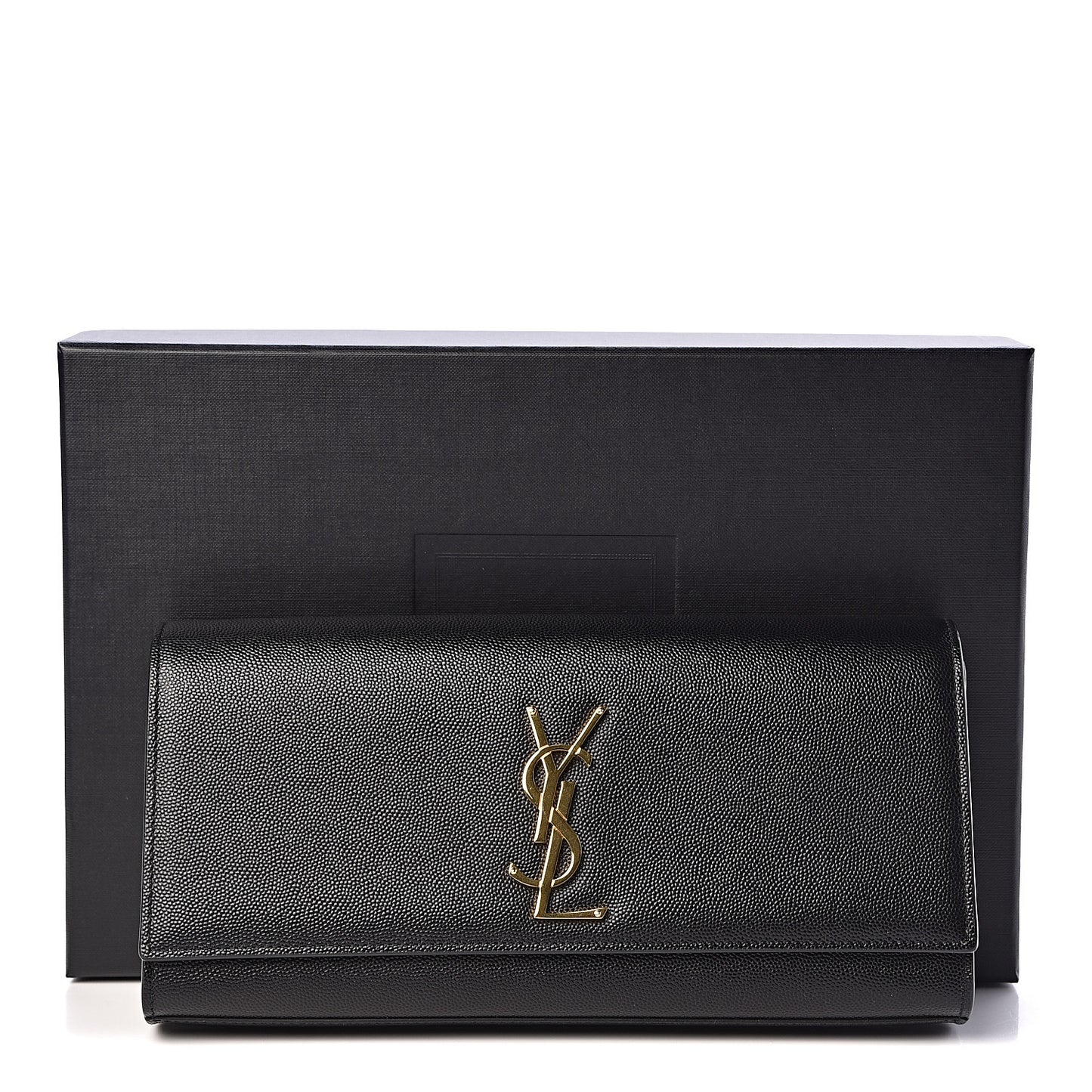 Grain De Poudre Monogram Cassandre Clutch Black