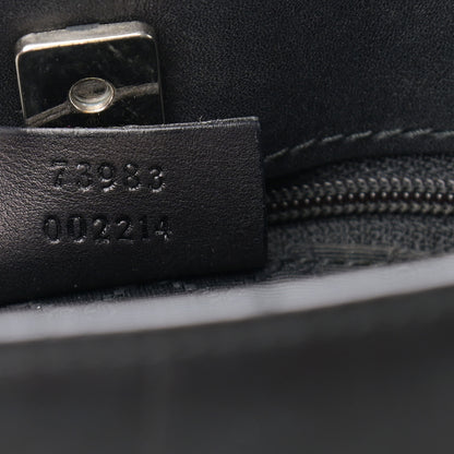 Gucci Calfskin Web Tote Black 7 of 12