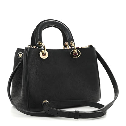 Christian Dior Bullcalf Small Diorissimo Tote Black Rose Indien 3 of 9