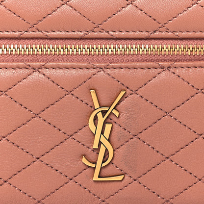 Saint Laurent Lambskin Quilted Mini Gaby Vanity Case Barely Pink 7 of 9
