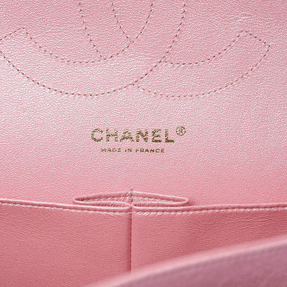 Chanel Iridescent Caviar Quilted Jumbo Double Flap Rose Pink 6 of 11