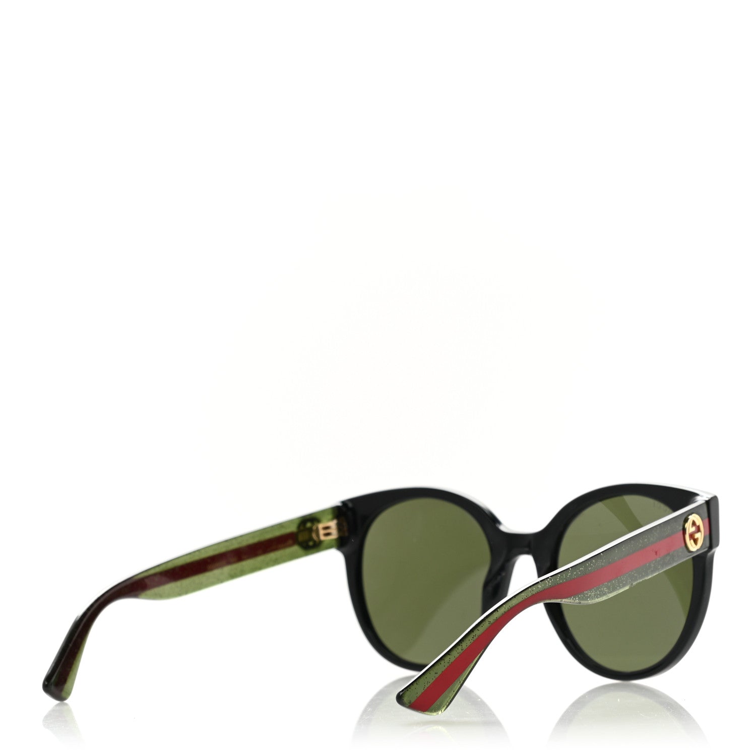 Gucci Acetate Round Web GG035S Sunglasses Black 4 of 8