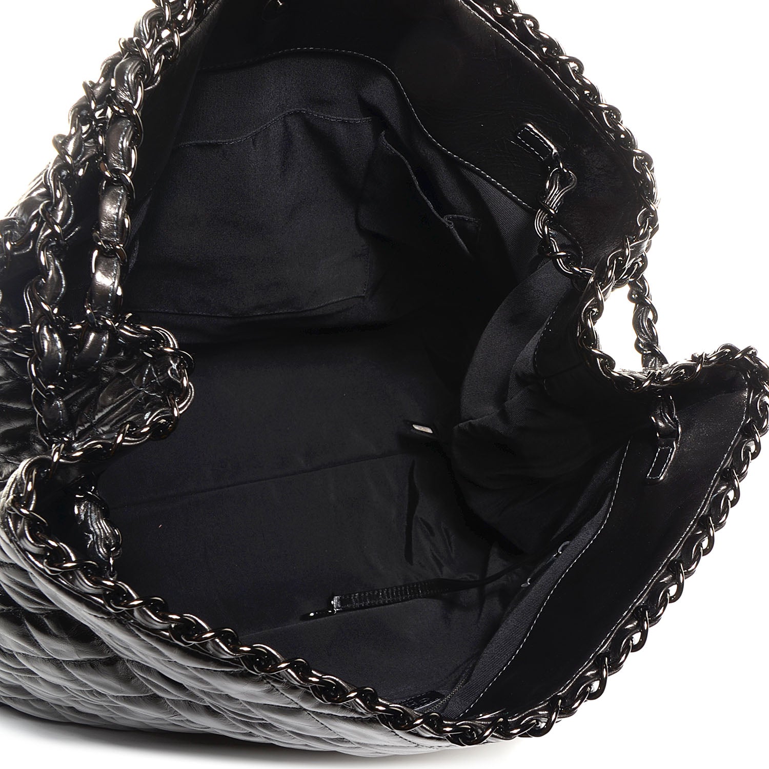 Chanel Calfskin Large Chain Me Tote Dark Grey Metallic 5 of 8