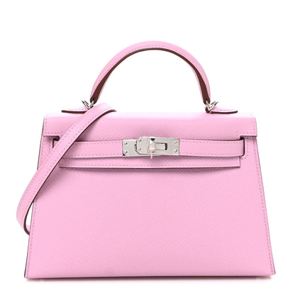 Hermes Epsom Mini Kelly Sellier 20 Mauve Sylvestre 1 of 10