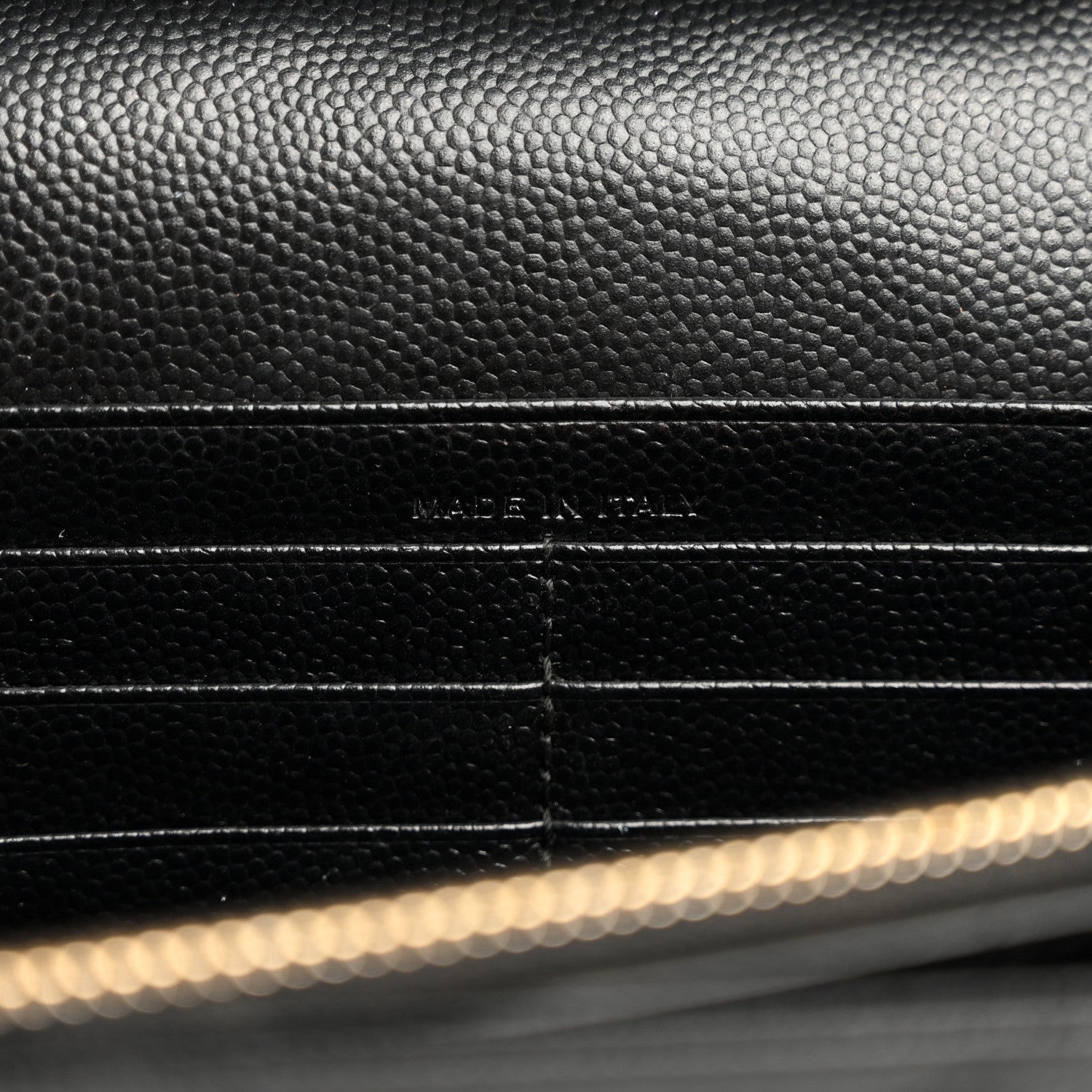 Saint Laurent Grain De Poudre Matelasse Chevron Monogram Chain Wallet Black 7 of 10