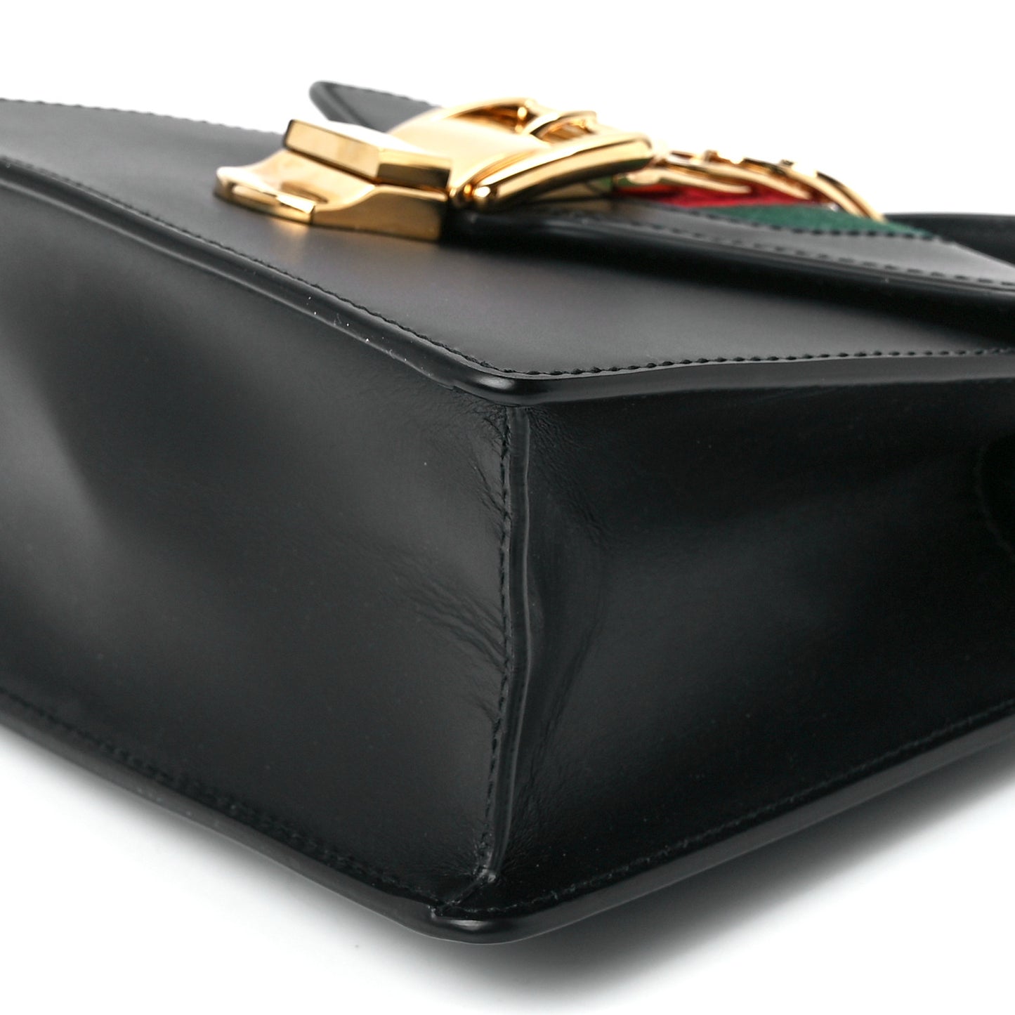 Calfskin Mini Sylvie Top Handle Bag Black