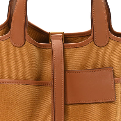 Hermes Toile Goeland Swift Cargo Picotin Lock 18 Desert Gold 5 of 10
