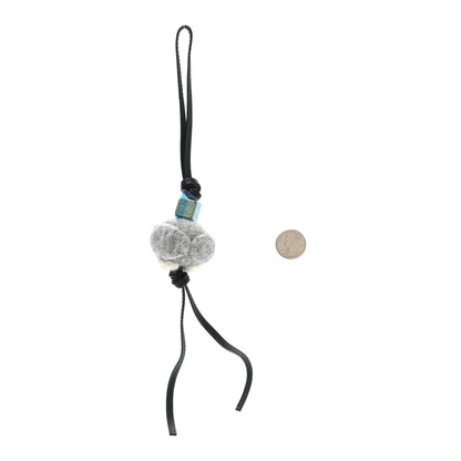 Loewe Felt Calfskin Baby Owl Bag Charm Grey 2 of 3