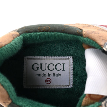 Gucci GG Supreme Monogram Mix Monogram Womens Rhyton Sneakers 39.5 Bordeaux Beige Ebony 8 of 9
