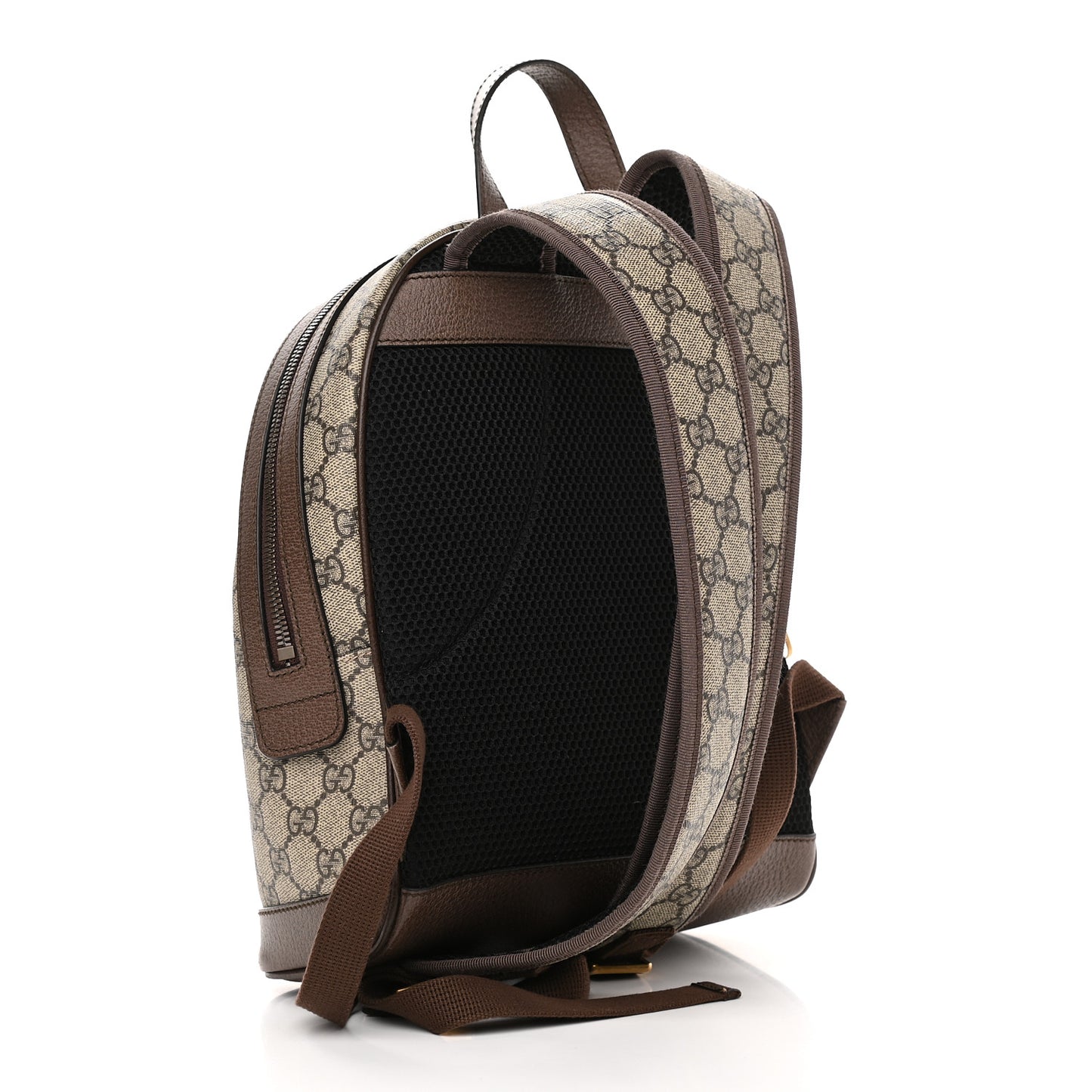 GG Supreme Monogram Calfskin Web Small Ophidia Day Backpack Beige Ebony New Acero