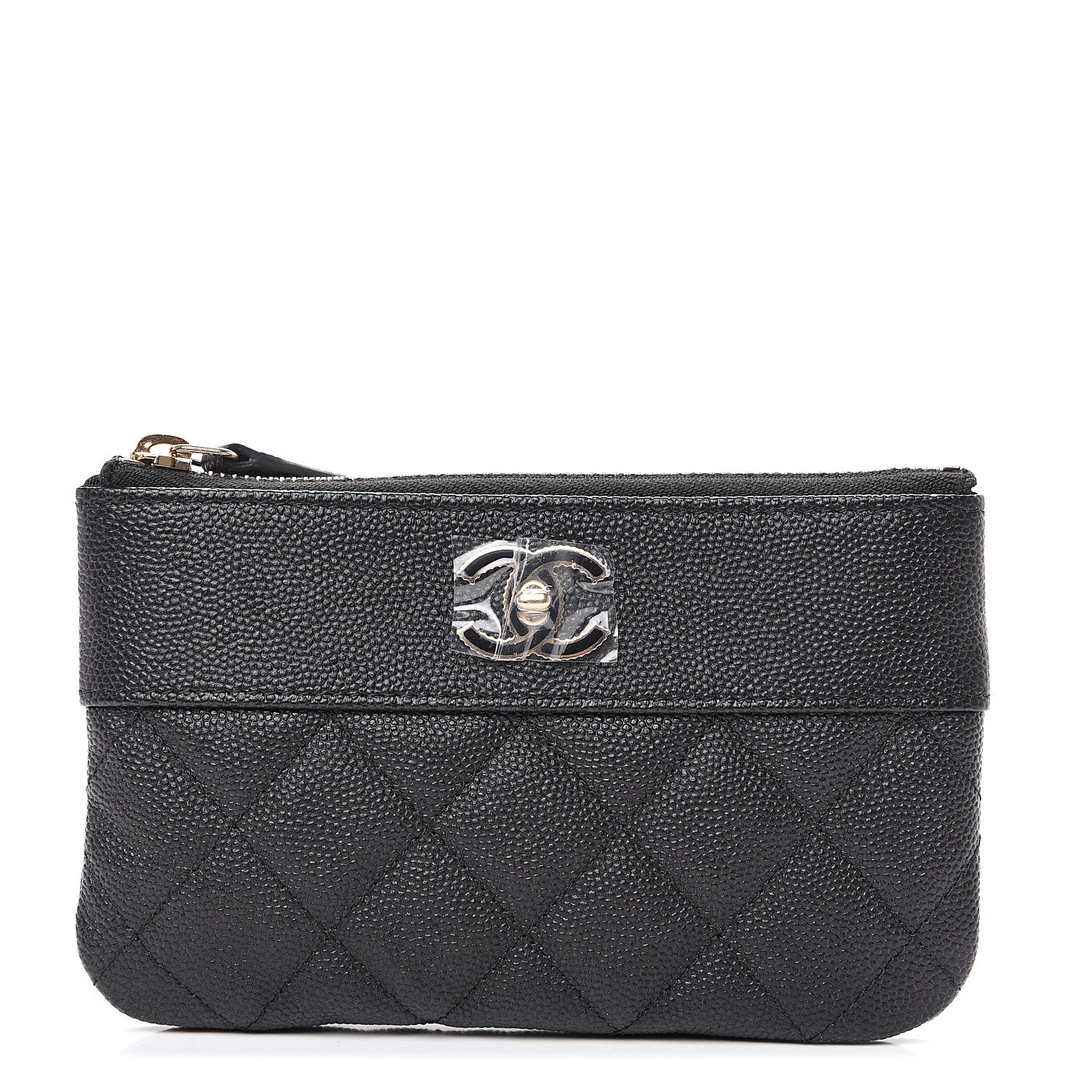 Chanel Caviar Quilted Small Vintage Mademoiselle Cosmetic Case Black 1 of 7