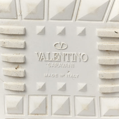 Valentino Garavani Calfskin Rockstud Untitled Open Sneakers 38 White Black 6 of 7