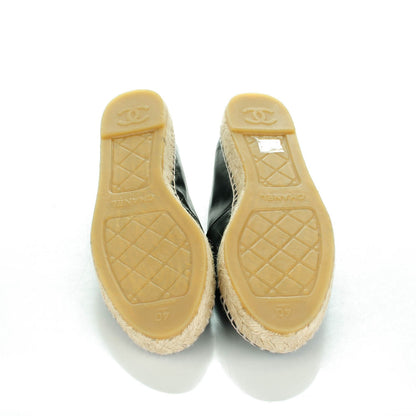 Chanel Lambskin CC Espadrilles 40 Black 5 of 7