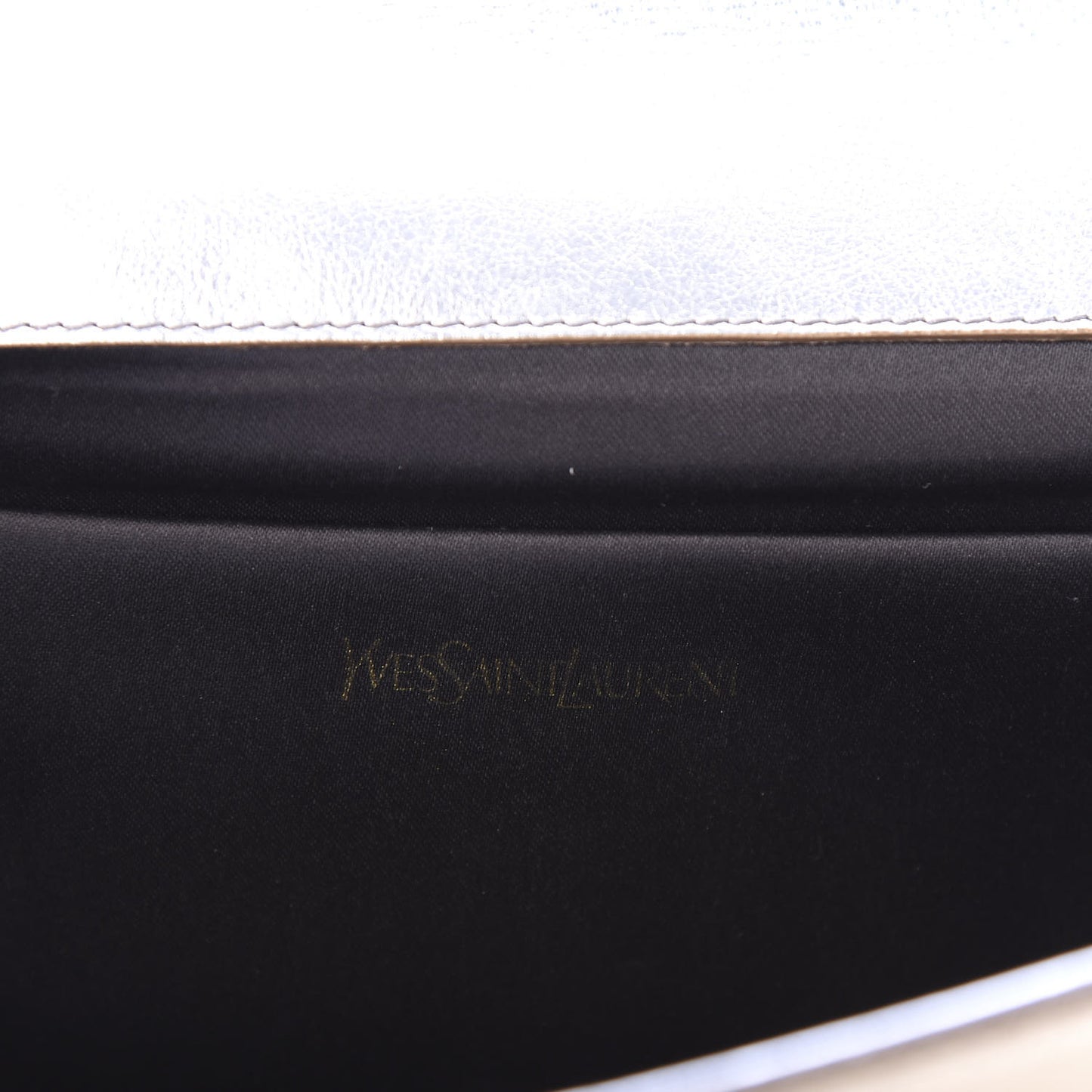 Metallic Calfskin Monogram Large Belle De Jour Clutch Silver