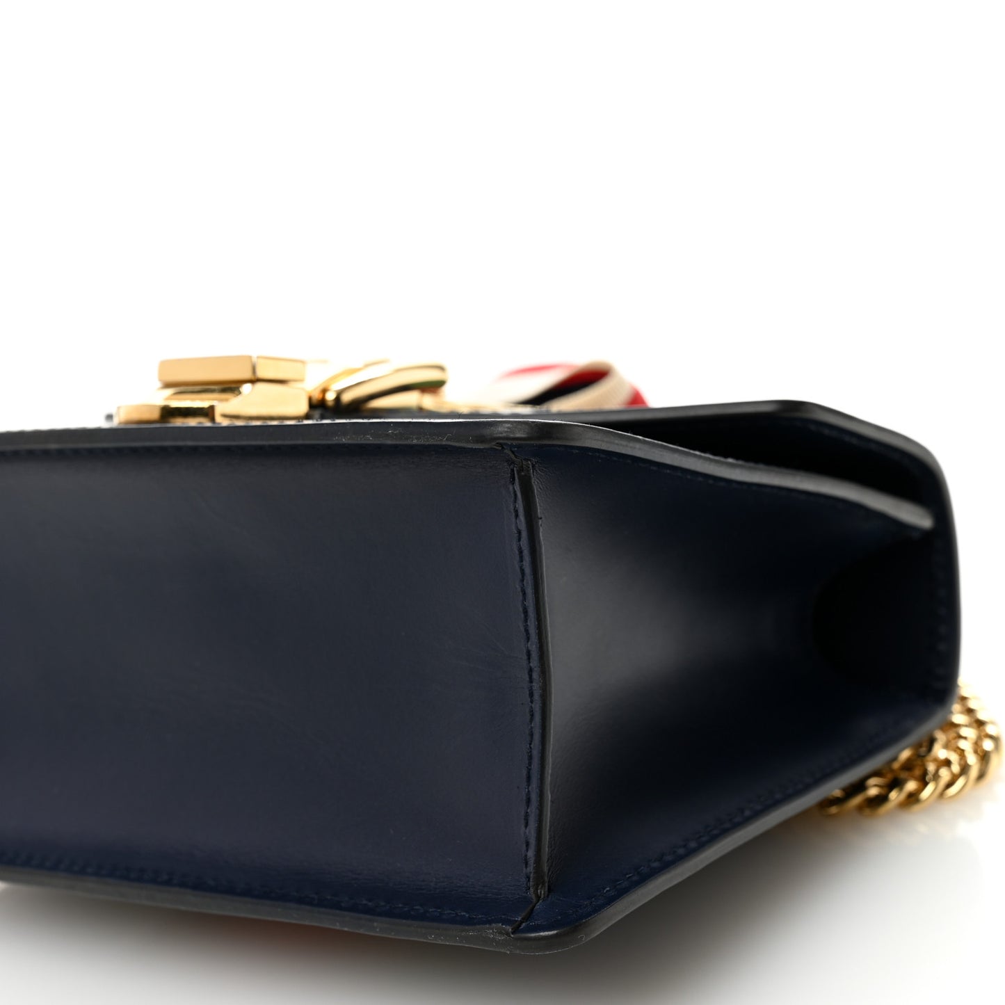 Calfskin Mini Sylvie Chain Shoulder Bag Blue Agata