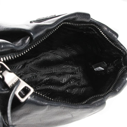 Prada Glace Calf Clutch Wristlet Nero Black 5 of 10