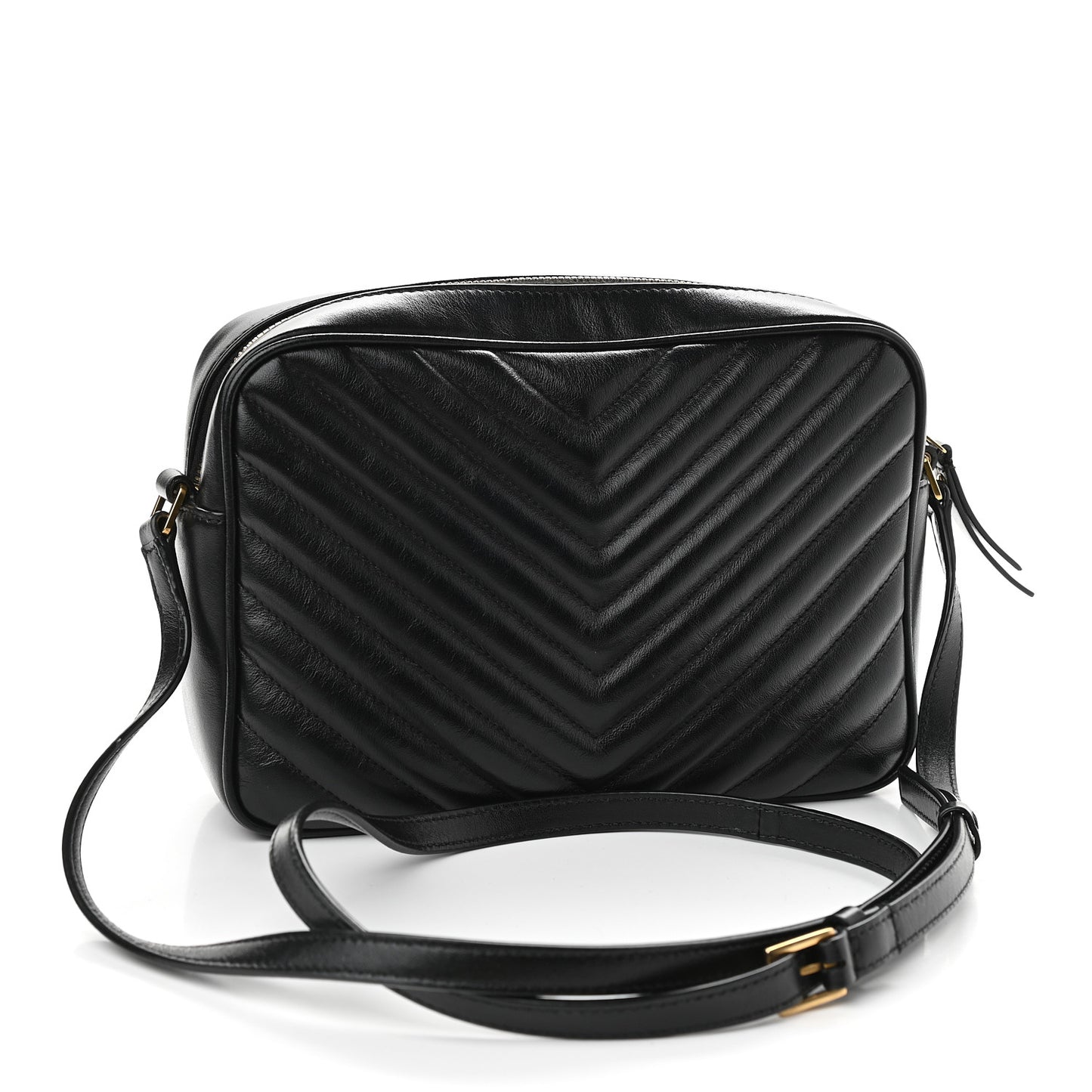 Calfskin Matelasse Monogram Lou Camera Bag Black