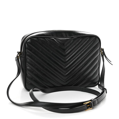 Saint Laurent Calfskin Matelasse Monogram Lou Camera Bag Black 3 of 11